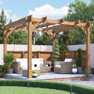 Leviathan Half Wall Pergola